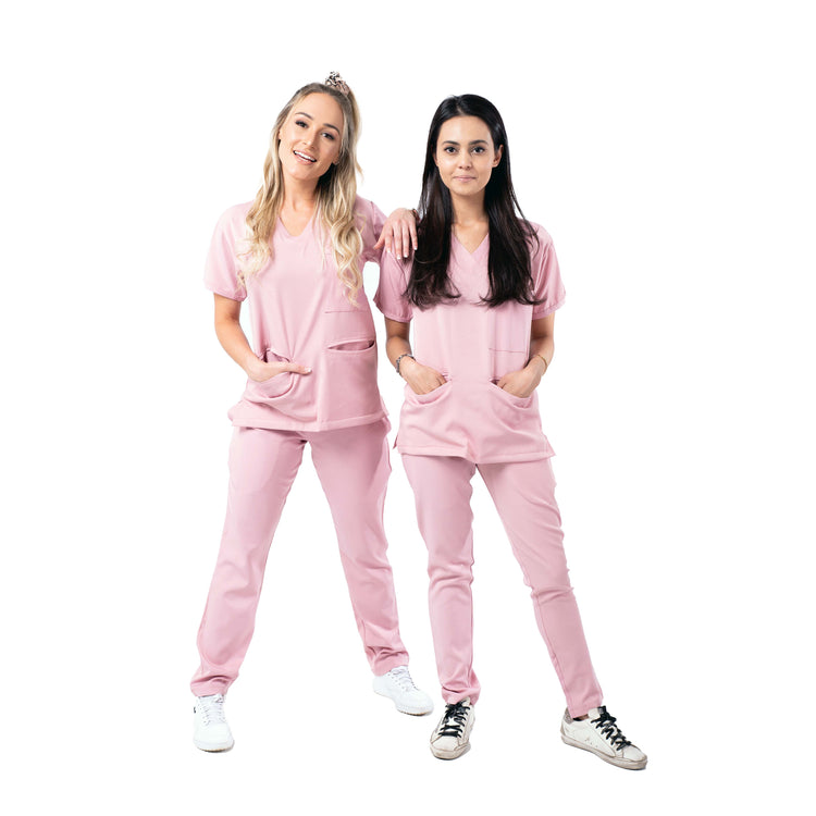 Women's Dusty Pink Scrub Sets - Limited Edition