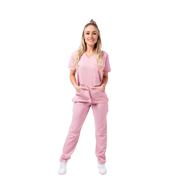 Women's Dusty Pink Scrub Sets - Limited Edition