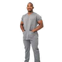 Male Cloud Grey Scrub Set