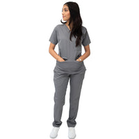 Female Cloud Grey Scrub Set