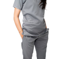 Female Cloud Grey Scrub Set