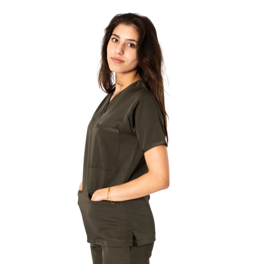 Women's Olive Green Scrub Sets - Limited Edition