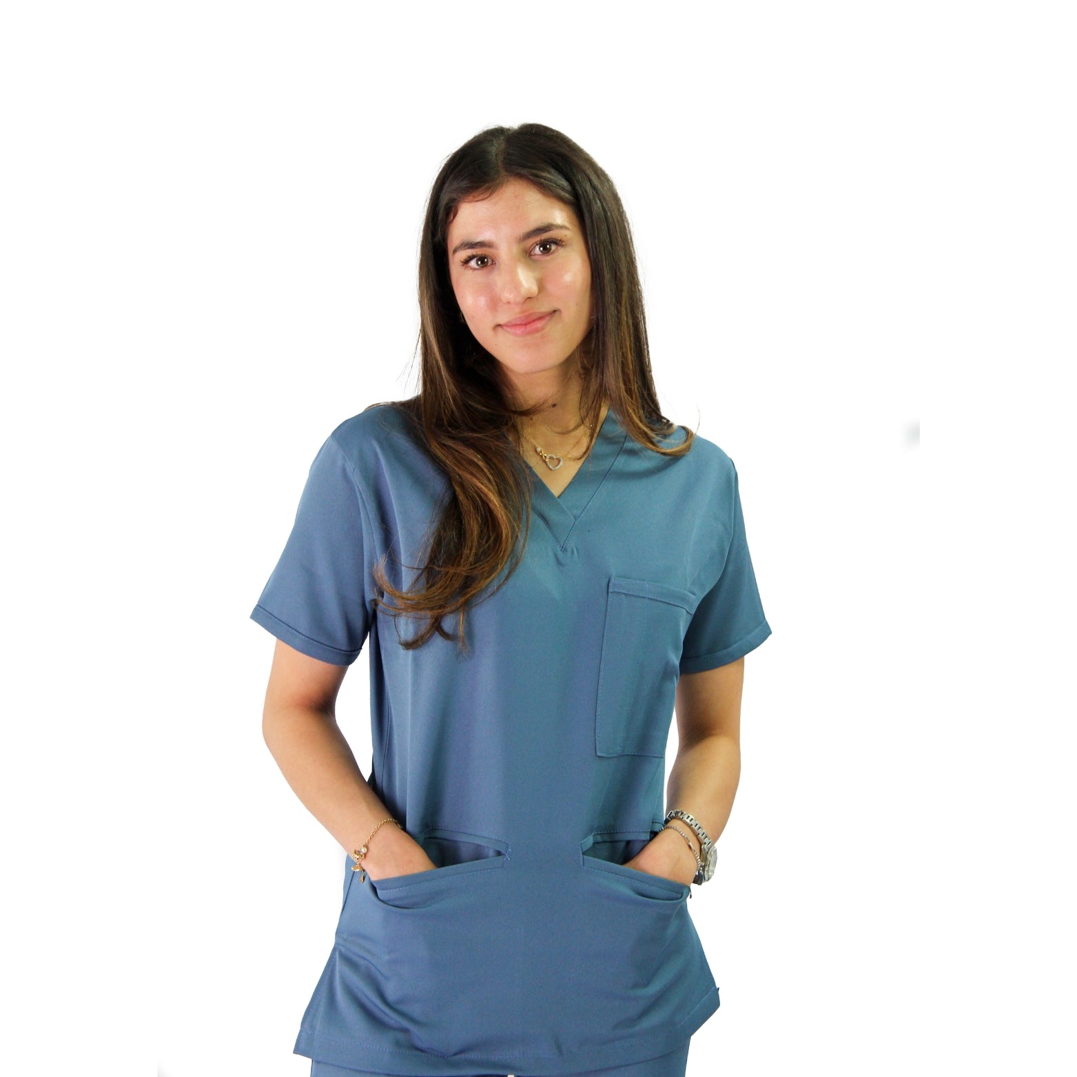 Female  Air Force Blue Scrub Set