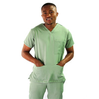 Male Sage Green Scrub Set