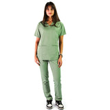 Female Sage Green Scrub Set