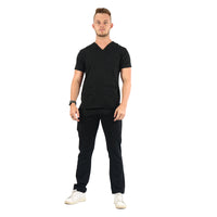 Male Jet Black Scrub Set