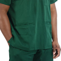 Male Bottle Green Scrub Set