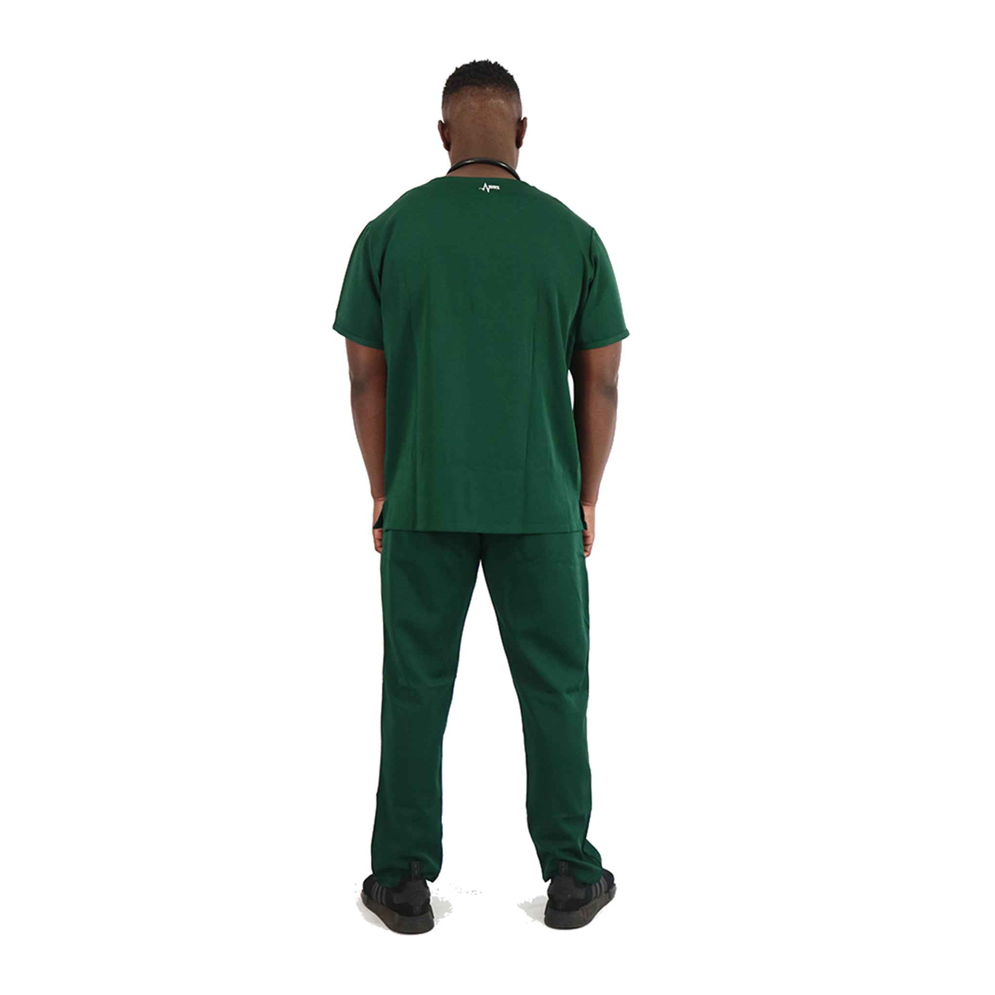 Male Bottle Green Scrub Set