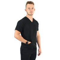 Male Jet Black Scrub Set