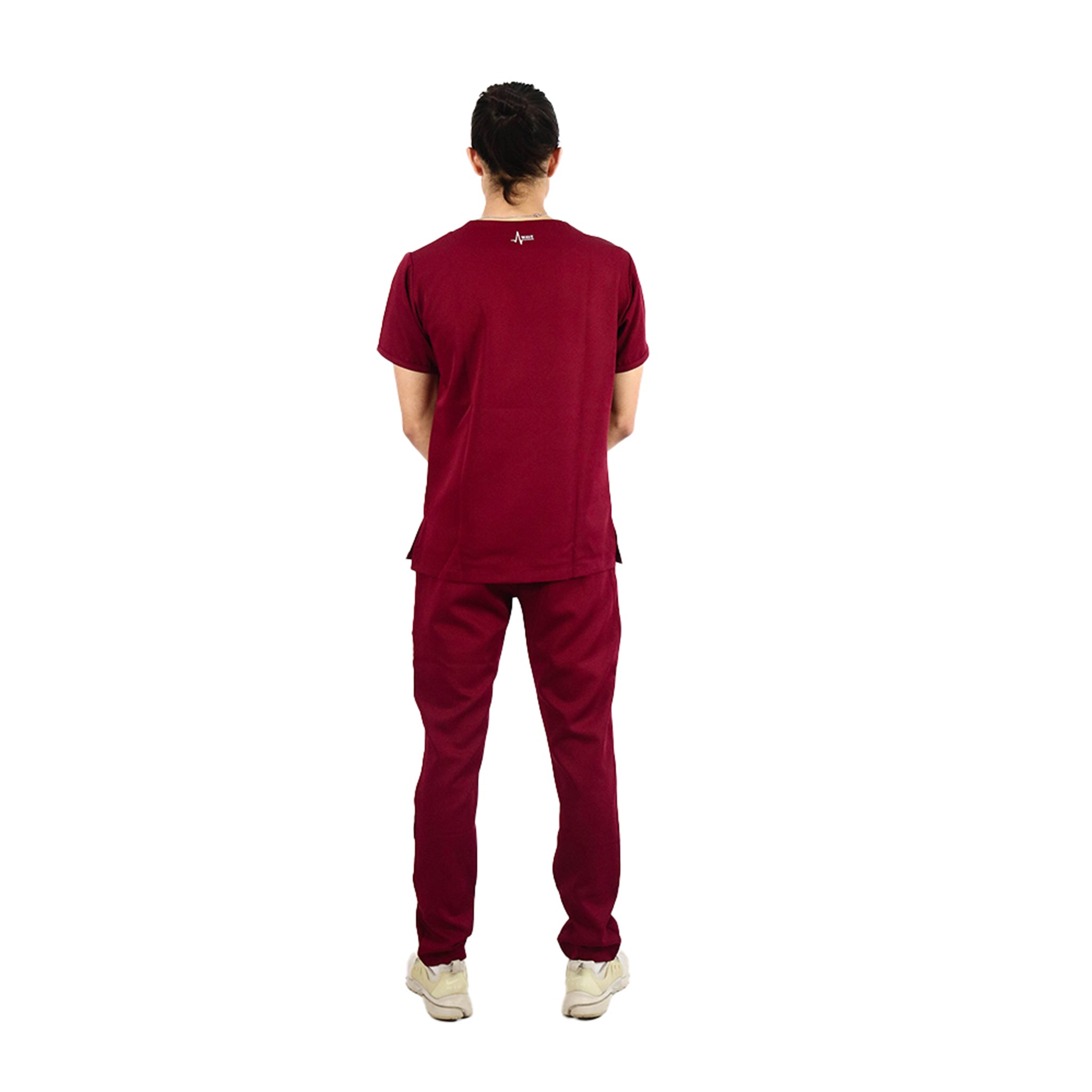 Male Garnet Maroon Scrub Set