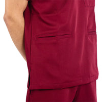 Male Garnet Maroon Scrub Set