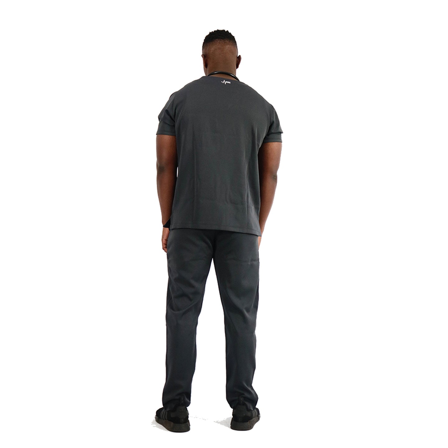 Male Charcoal Grey Scrub Set