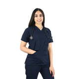 Female Amalfi Navy Scrub Set