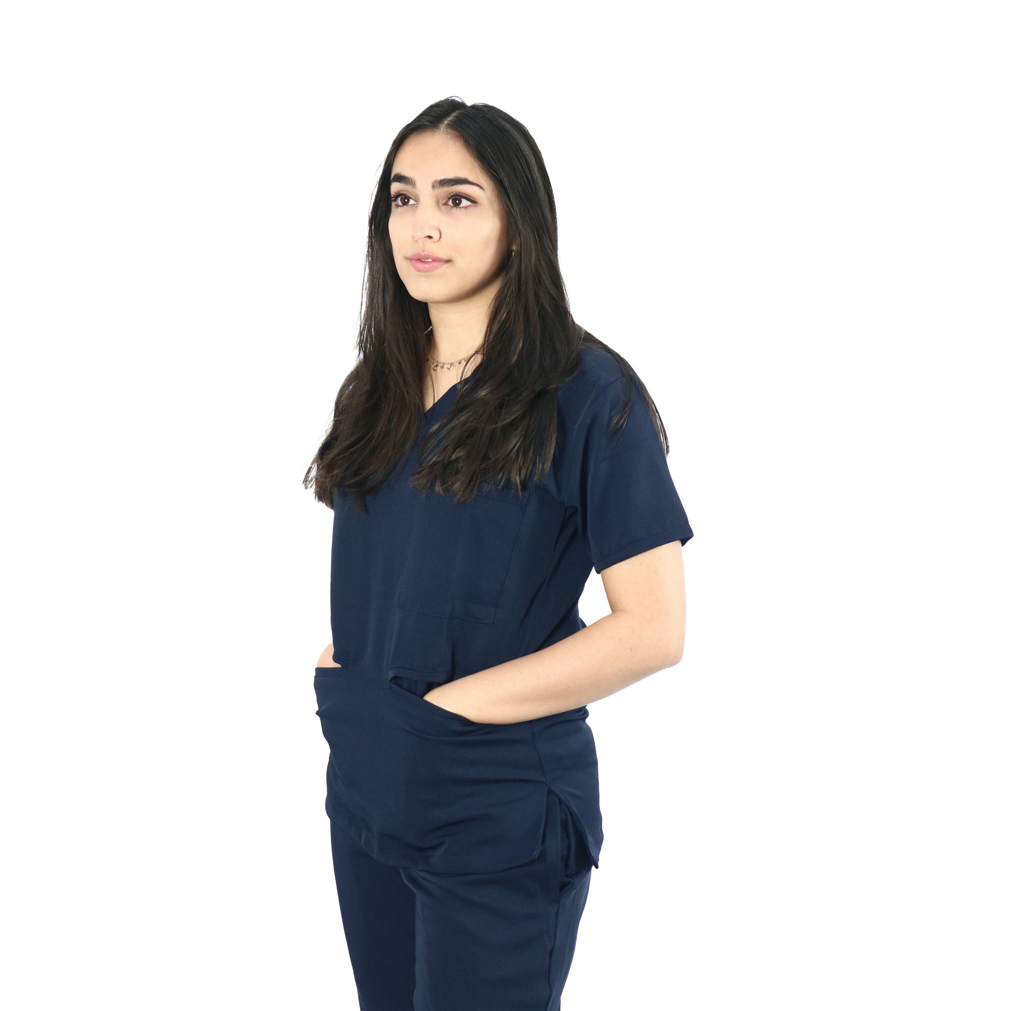 Female Amalfi Navy Scrub Set