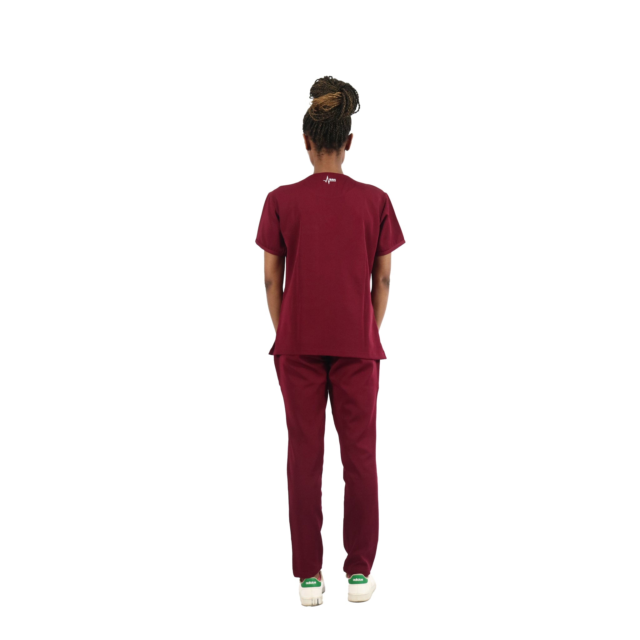 Female Garnet Maroon Scrub Set