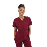 Female Garnet Maroon Scrub Set